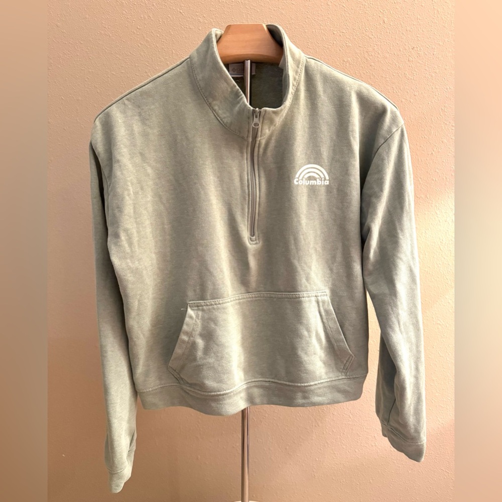 Columbia Women’s Lightweight Olive Green Half-zip Size Large